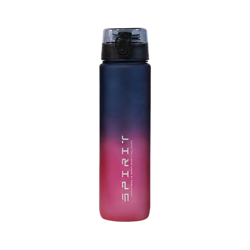 1 Liter Large Capacity Leak Proof Sports Water Bottle Colorful Plastic Cup Drink Items Outdoor Travel Portable Gym Fitness Jugs