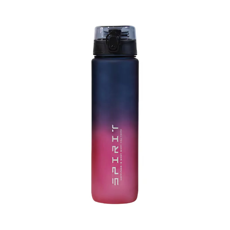 1 Liter Large Capacity Leak Proof Sports Water Bottle Colorful Plastic Cup Drink Items Outdoor Travel Portable Gym Fitness Jugs