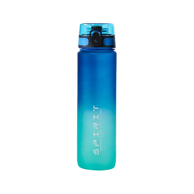 1 Liter Large Capacity Leak Proof Sports Water Bottle Colorful Plastic Cup Drink Items Outdoor Travel Portable Gym Fitness Jugs